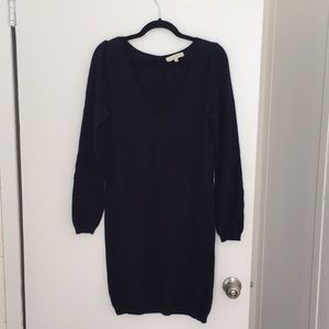 Sandro Sweater Dress with Velvet and Crystal Bows